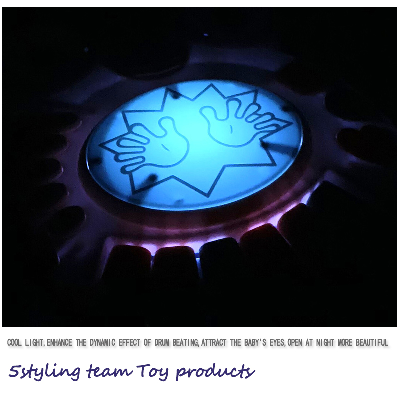 Musica per bambini, illuminazione, battito di mani, organo elettronico, telefono, batteria, canto per bambini, senso educativo, giocattoli per bambini per la prima infanzia
