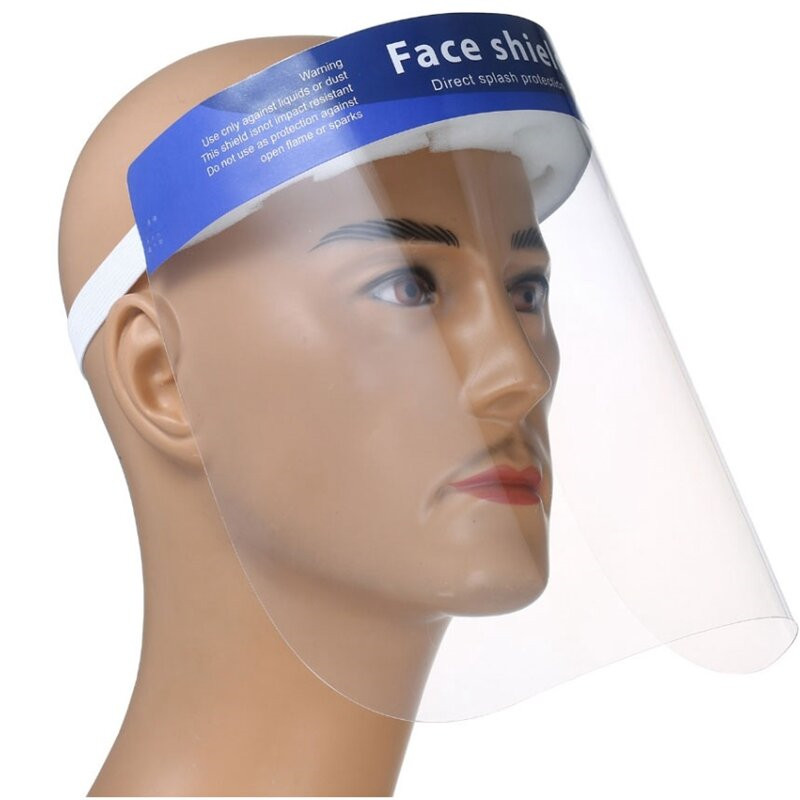 Scudo di plastica Anti-Saliva a prova di soffio, protezione della faccia piena di scudi facciali uomini donne
