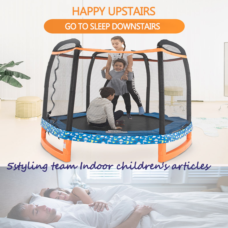 Trampolino americano per bambini indoor trampolino per bambini all'aperto con rete protettiva per trampolino su larga scala in famiglia