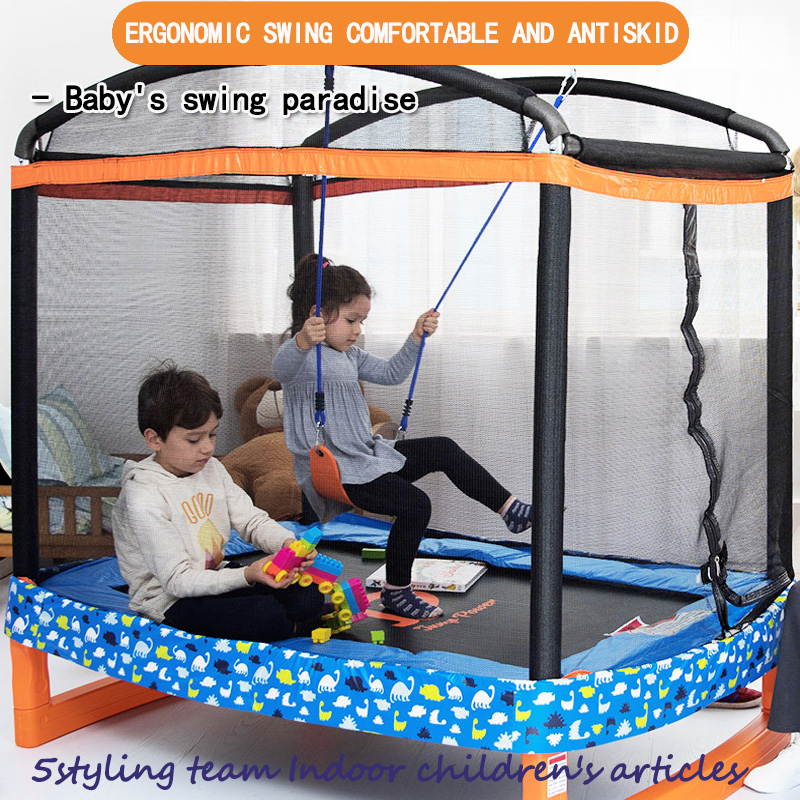 Trampolino americano per bambini altalena trampolino indoor per bambini con rete di protezione