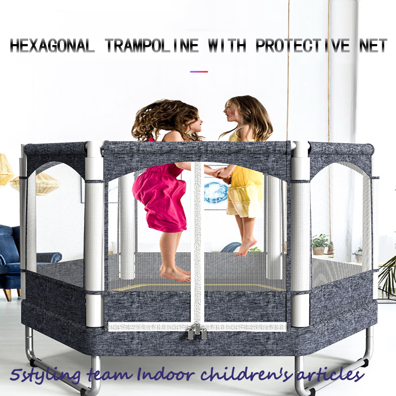 Trampolino per bambini a casa trampolino per bambini indoor cintura per fitness per bambini trampolino per rete domestica giocattolo