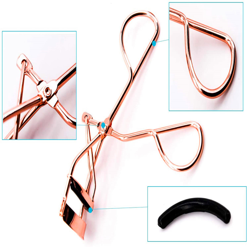 Bigodino professionale dell'eye-liner dell'oro rosa di Bling su ordinazione del metallo, regalo del bigodino dell'eye-liner dell'acciaio inossidabile di alta qualità