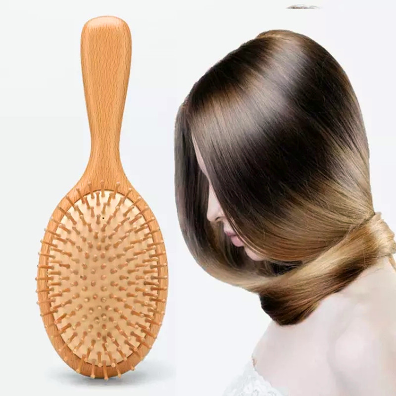 3 Pezzo Combi kit Scalp massaggio airbag pettine a forma di cuscino d'aria anti-statico pettine in legno personalizzato