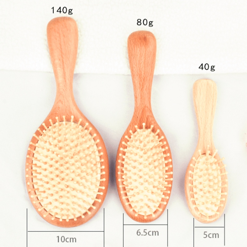 3 Pezzo Combi kit Scalp massaggio airbag pettine a forma di cuscino d'aria anti-statico pettine in legno personalizzato