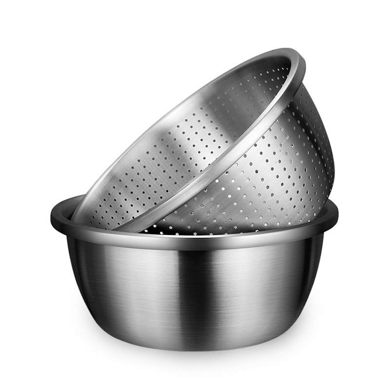 Colino set colino in acciaio inox set 4 Qt - Lavabo per uso alimentare: frutta, verdura, ecc