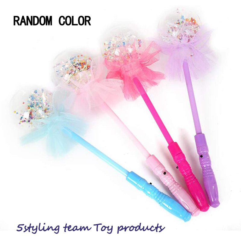 Giocattoli luminosi, bacchette magiche scintillanti, bacchette all'ingrosso di sette colori, palline stellari, vendita calda, Bobo ball attività di mercato notturno, piccoli doni