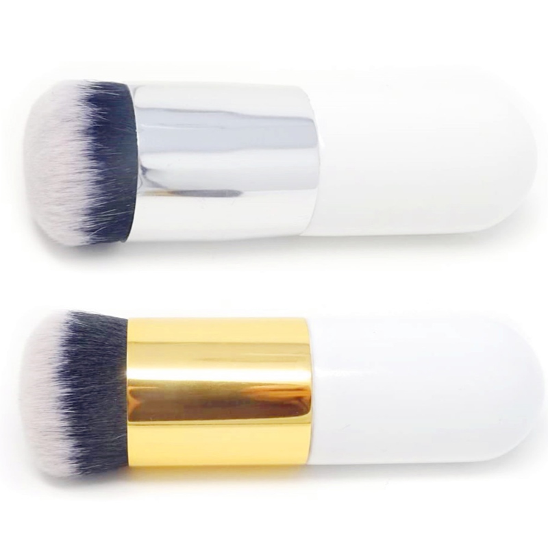 BELUXUR 2PCS Portable Big Round Head Makeup Brush Beauty Cosmetic Brush Foundation Brush Blush Face Powder Brush BB Cream Brush for Daily Use or Travel