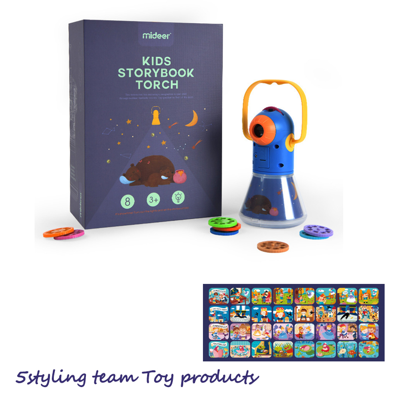 Proiettore per storie multifunzione per bambini Mideer Milu tre in una stella per dormire luce notturna giocattolo luminoso