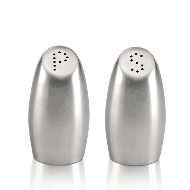 supporto 3 pezzi set di erogatori di polvere in acciaio inossidabile set di condimento bottiglia shaker sale e pepe