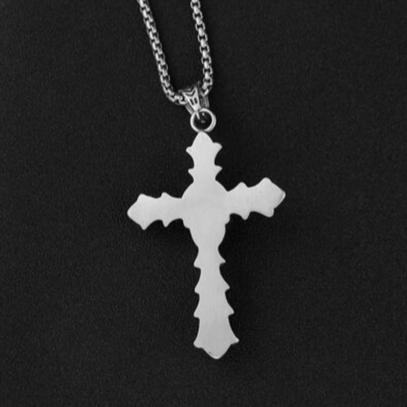 Accessori europei e americani all'ingrosso uomini retrogotici europei e americani's Stainless Steel Skull Pendant Fashion Cross Skull Pendant