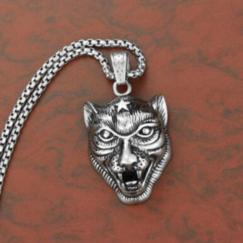 Nuova prima personalità aggressiva uomini's acciaio inox alternativa animale Tiger Pendant Serie europea e americana animali