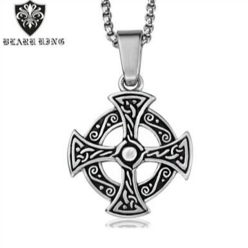 Gioielli personalizzati Uomini di moda coreani's Stainless Steel Cross Pendant tag Retro Pattern Cross Pendant