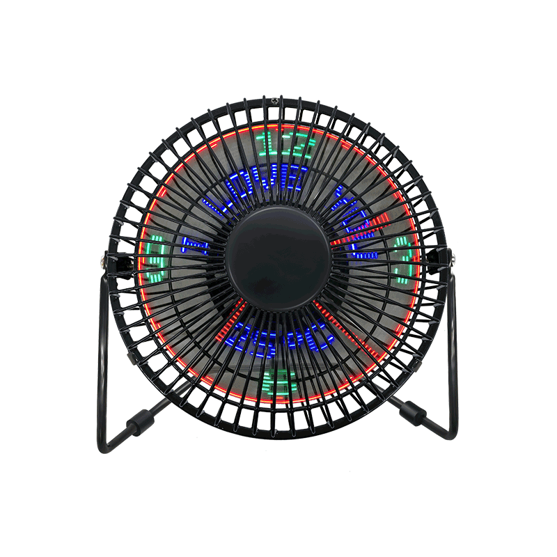 Ventilatore orologio da tavolo a LED USB con display della temperatura (6 pollici) 6A