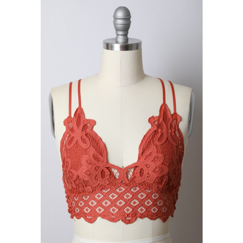 GA-5448 Grace Girl Girl Crochet Lace Lunline Bralette Più popolarenel 2020