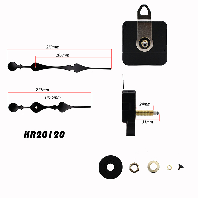 31mm grande coppia I movimento dell'orologio a muro dell'albero e le mani dell'orologio HR20120