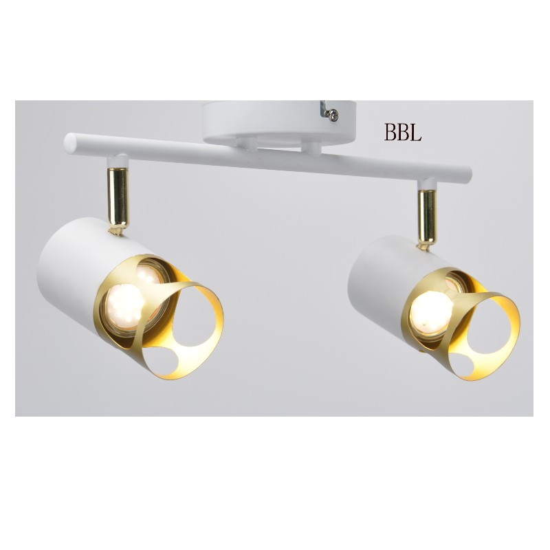 Moderno spot light-2 con bianco + oro metallo ombra, può regolare la direzione