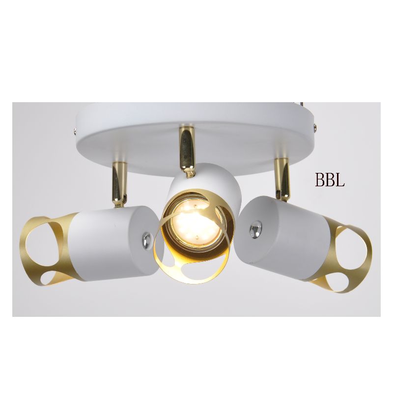 Moderno spot light-3 con bianco + oro metallo ombra, può regolare la direzione