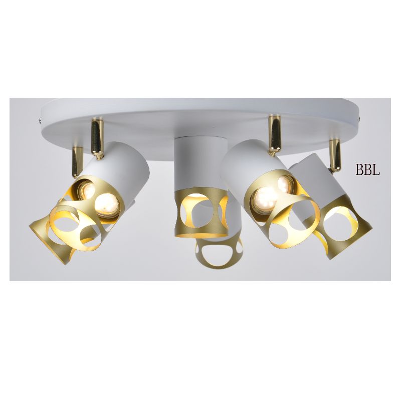 Moderno spot light-6 con bianco + oro metallo ombra, può regolare la direzione
