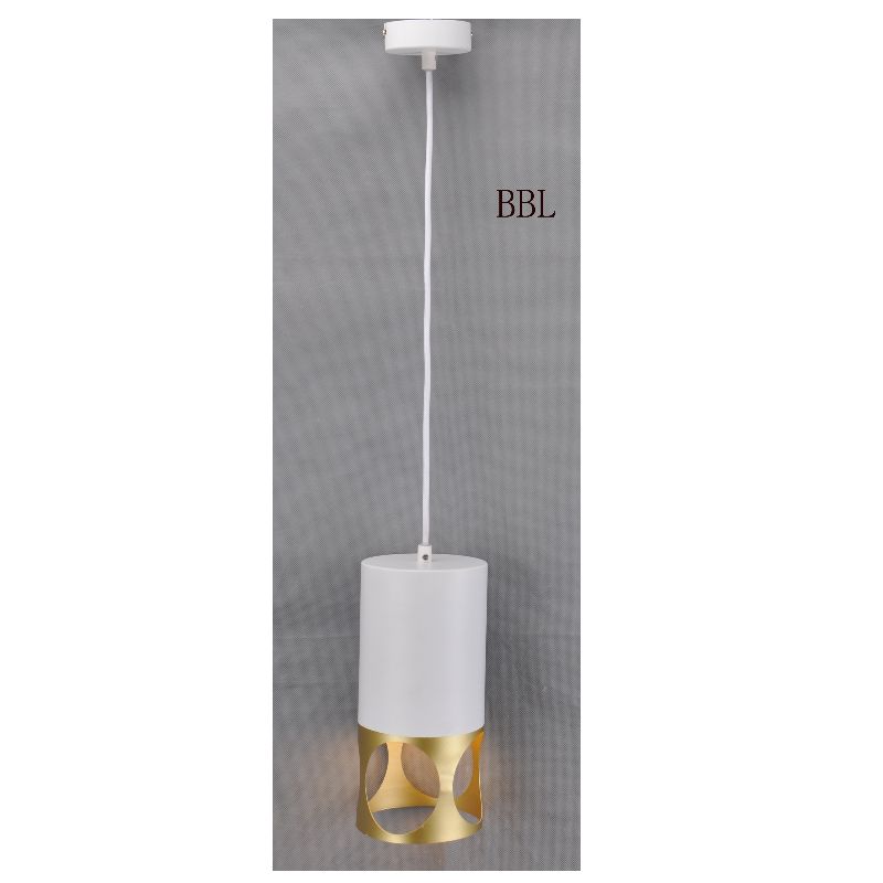 Moderna lampada a sospensione-1 con ombra di oro bianco +