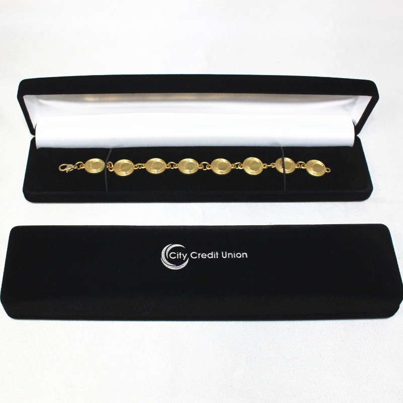 Scatola di velluto nero all'ingrosso personalizzata D-11 per badge e collana