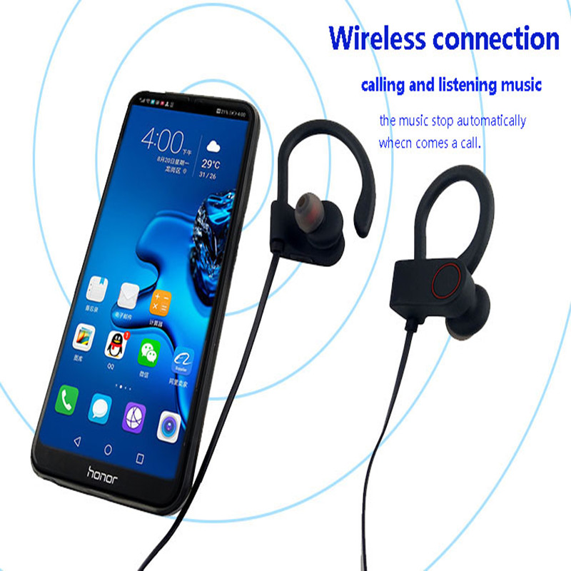 Cuffie wireless Bluetooth con gancio ad orecchio confortevoli e di fascia alta