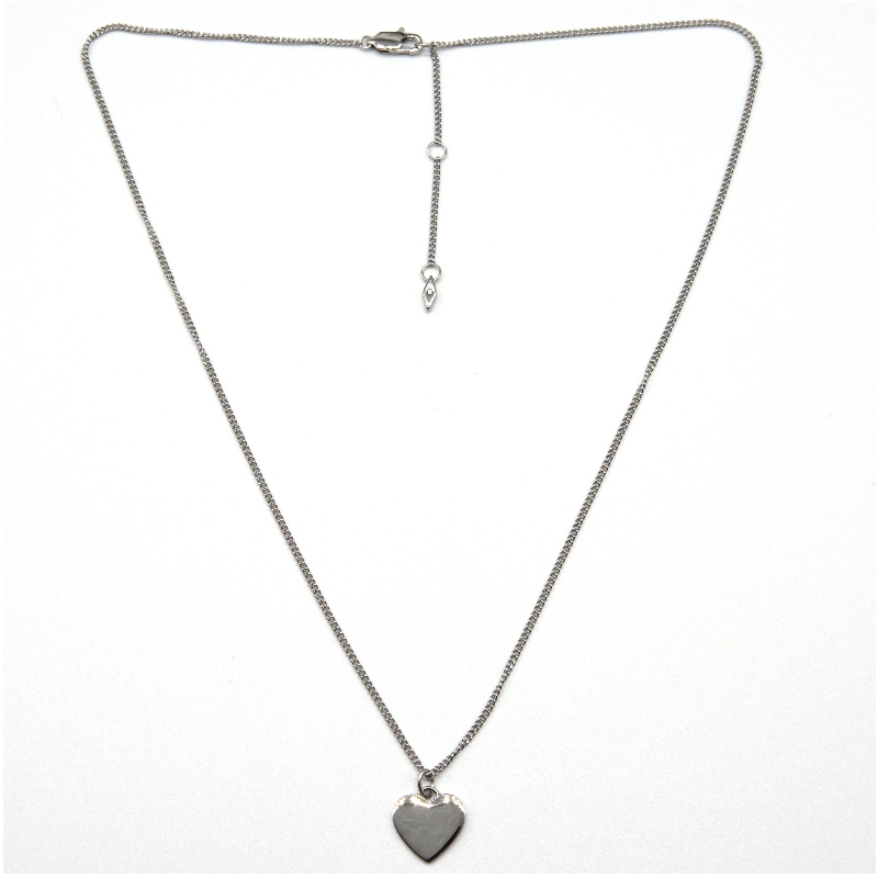 Collana pendente in acciaio a forma di cuore rfbnck0177