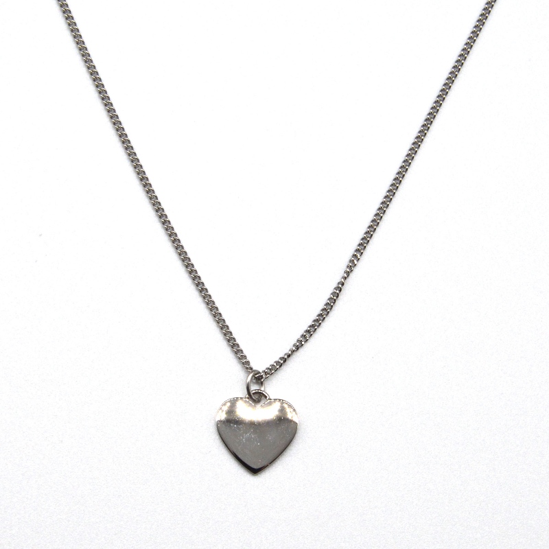 Collana pendente in acciaio a forma di cuore rfbnck0177