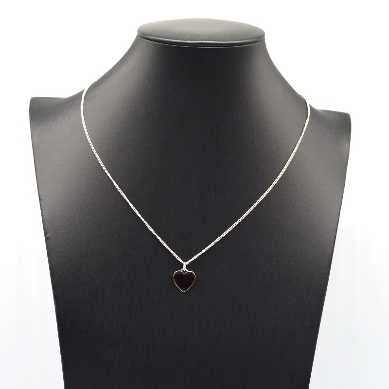 Collana pendente in acciaio a forma di cuore rfbnck0177