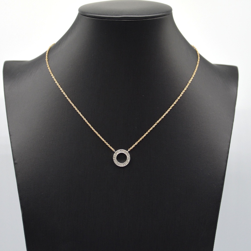 Collana pendente in acciaio con pietra tonda a bastone tondo rfbnck1089
