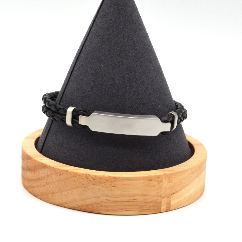 Accessori in acciaio inossidabile bracciale in pelle