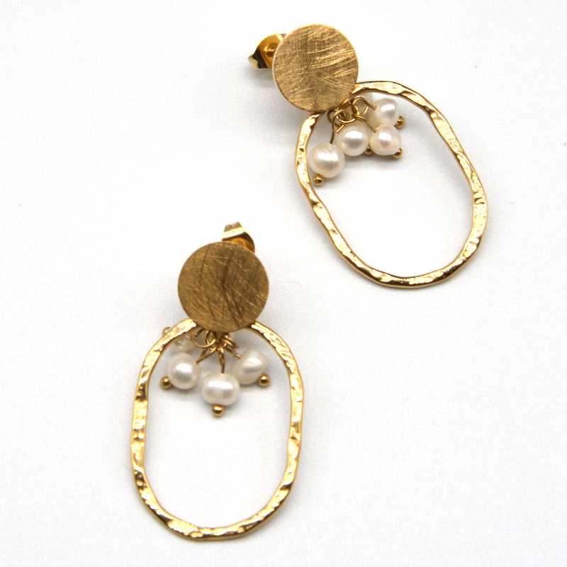 orecchini Perla Acciaio inossidabile, gioielli di moda, gioielli di moda, Pearl Jewelry rfbeart005