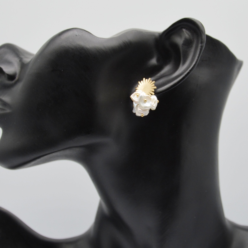 orecchini di perle di acciaio inossidabile, gioielli di moda, gioielli di moda, Pearl Jewelry rfbeart0134