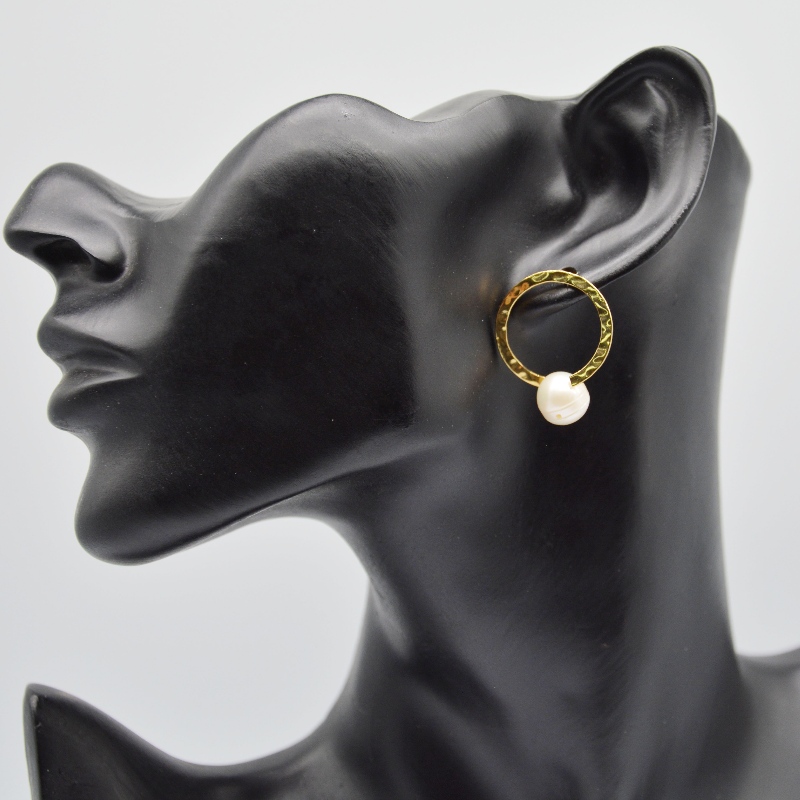 orecchini di perle di acciaio inossidabile, gioielli di moda, gioielli di moda, Pearl Jewelry rfbeart0144