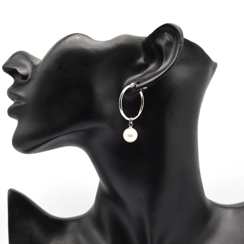 Orecchini in acciaio inossidabile, gioielli di moda, gioielli di moda, Pearl Jewelry rfbearte1466
