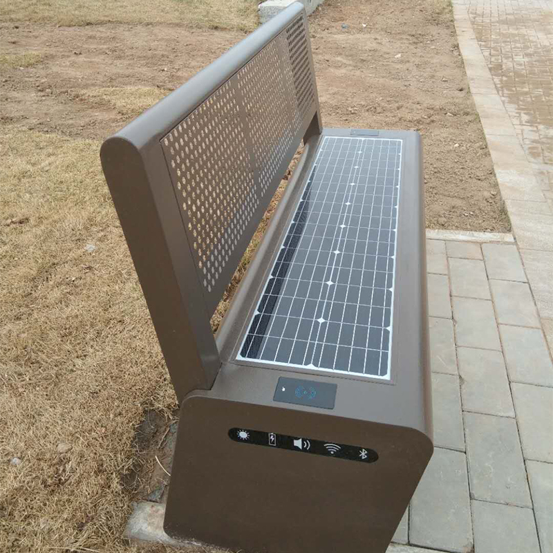 Produttore di panchina da giardino solare per sedili urbani con ricarica wireless