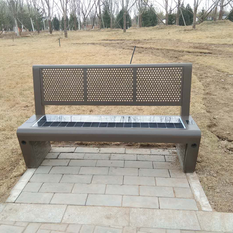 Produttore di panchina da giardino solare per sedili urbani con ricarica wireless