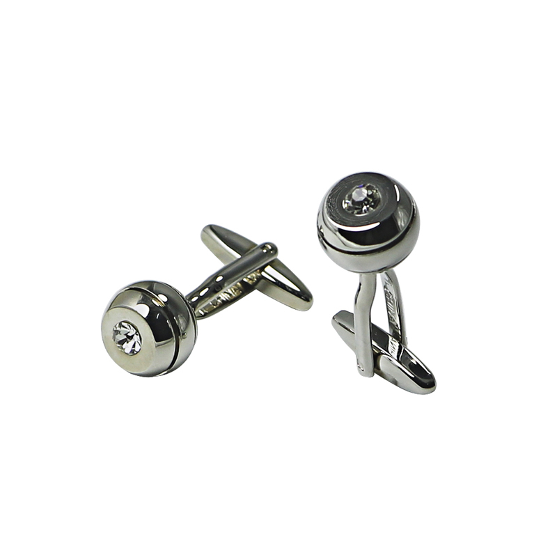 Mens Silverton Ball con Rhestone Suit Cuff Links