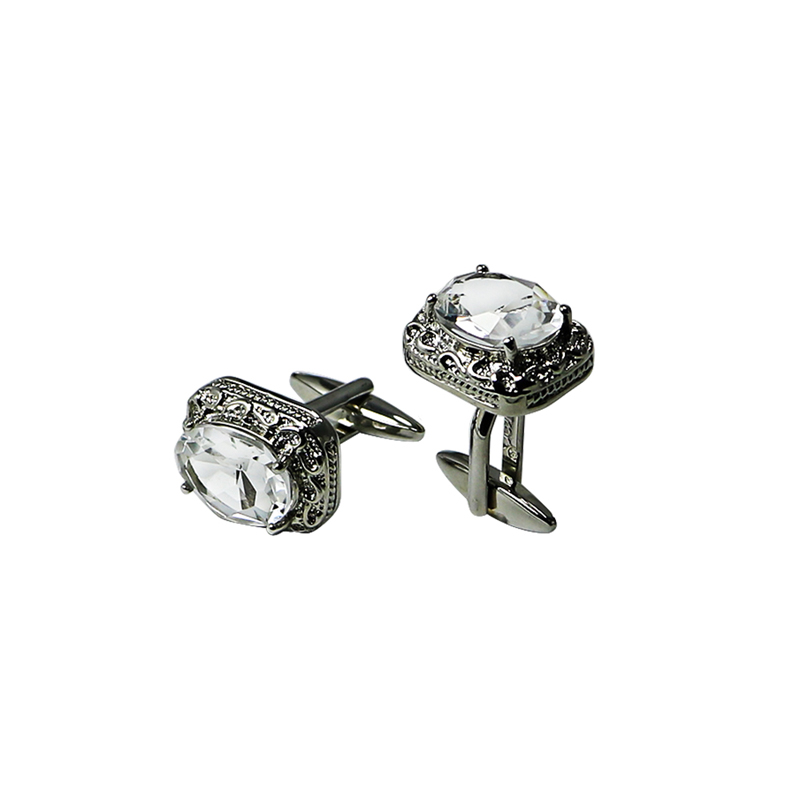 Gemelli Halo vintage in cristallo Rentangle