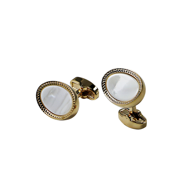 Shell Pearl Gold Plated Personalizzato Cuff Links