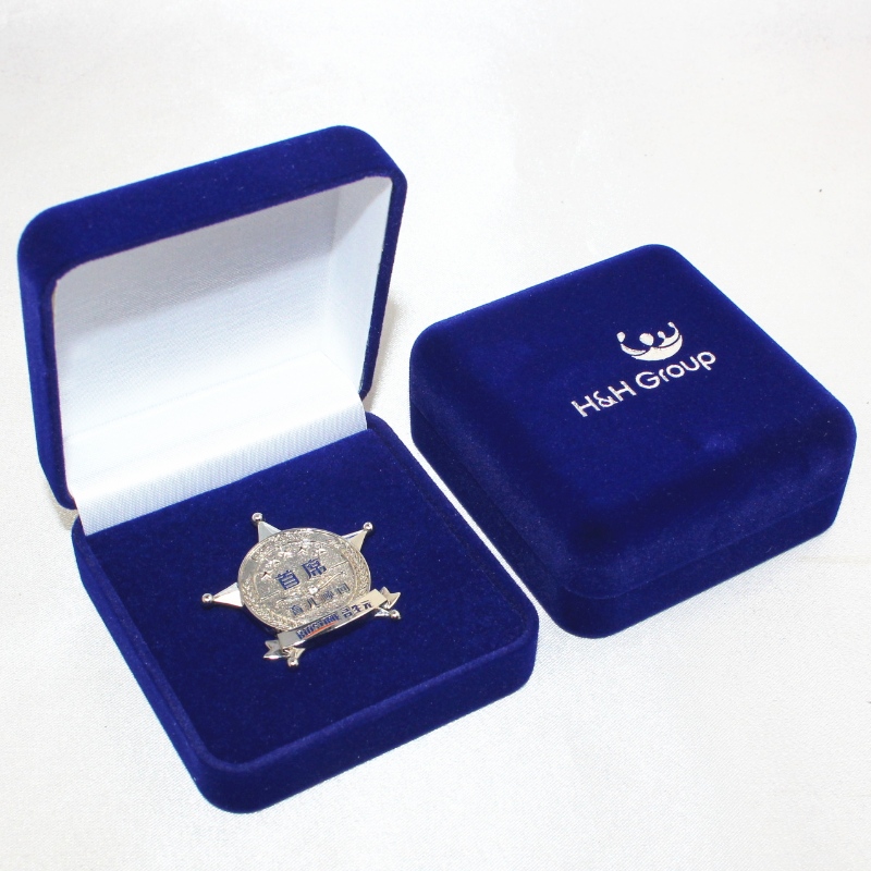 Elemento F-2S forma rotonda Velvet Box per badge *monete, mm.52*57*25, pesi circa 26g