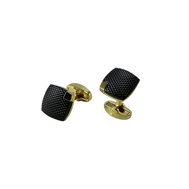 2 Tonnellate Oro *Gunmetal Plated Square Cool Cuff Links