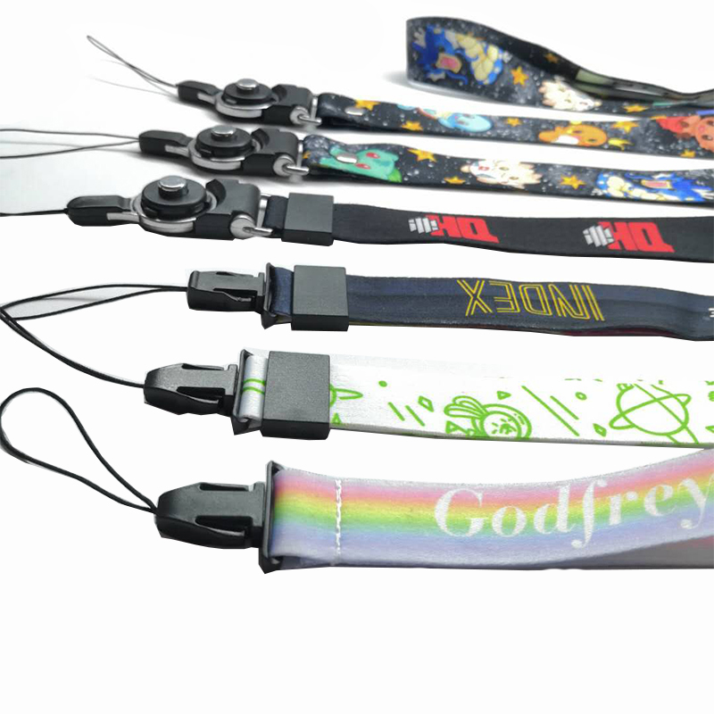 Vendite dirette di fabbrica due in uno staccabile Lanyard Mobile Phone Lanyard Scherm di seta a schermo a filo di trasferimento a nastro professionale personalizzazione professionale