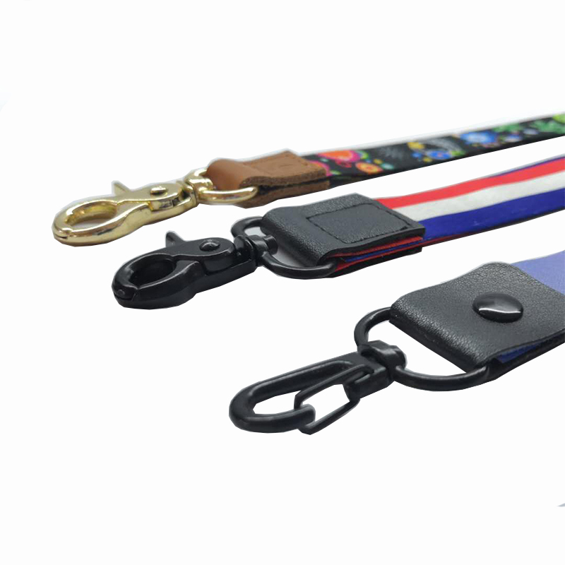 Vendita diretto di fabbrica su misura di lanyard all'ingrosso di poliesteri lanyard pelle lanyard in pelle PU negozio di cuoio lanyard high grado lanyard logo personalizzato