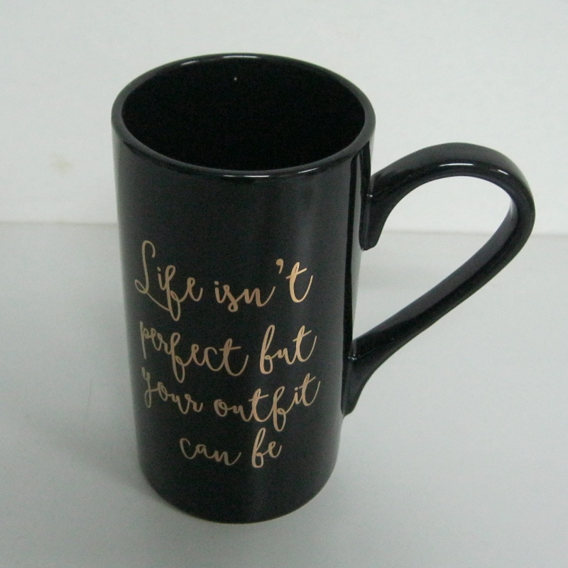 Logo Custom Gold Metallic Oro Decal Promotional Ceramica Mug Coffee Mug