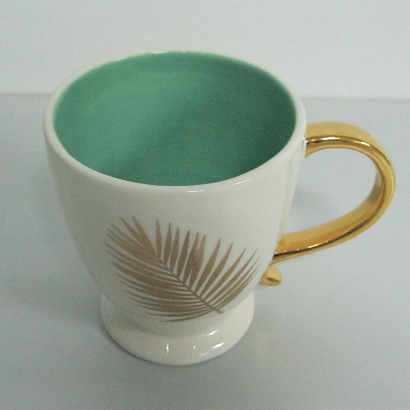Logo Custom Gold Metallic Decal Promotional Ceramica Mug Coffee Mug