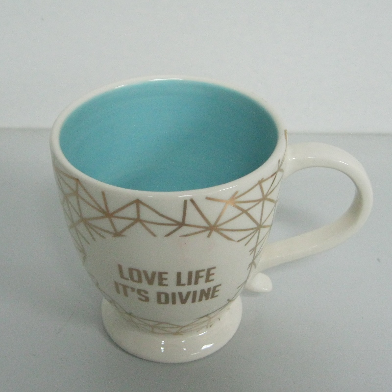 Logo Custom Gold Metallic Decal Promotional Ceramica Mug Coffee Mug