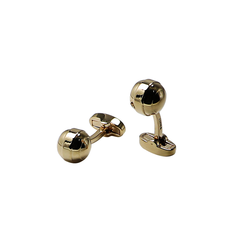 Gold Plated Ball Rotonda Cuff Links