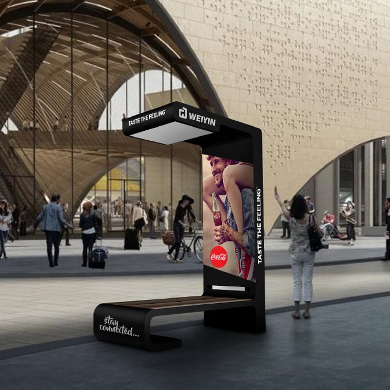Best Design Display LED Poster Telefono USB ricarica mobili per esterni intelligenti solari