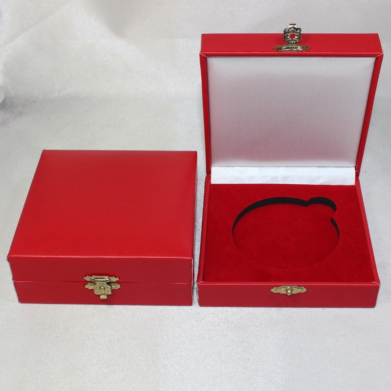 Elemento V-06L quadrato di plastica scatola di carta in pelle per 60-80 mm moneta, medaglia, ecc mm.100*100*40, pesi circa 110g