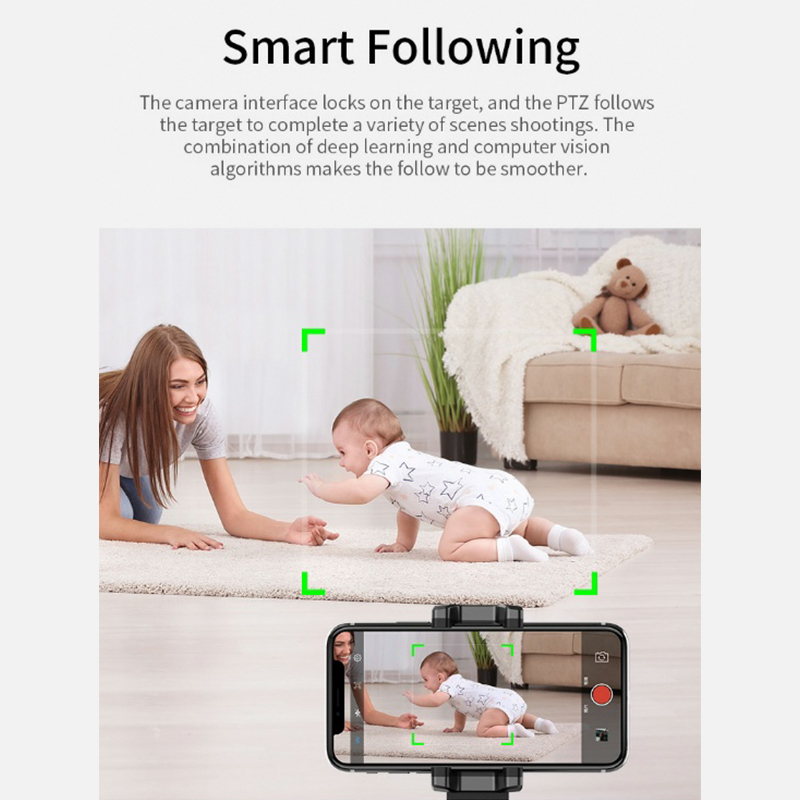 Telefonia intelligente PTZ viso riconoscimento automatico di tracking e tracking stabilizzatore palmare anti-shake shopping principale video dal vivo